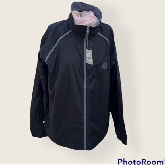 Mens black windbreaker jacket - Picture 1 of 8